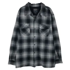 古着 ペンドルトン PENDLETON ボードシャツ オンブレチェック オープンカラー ウールボックスシャツ メンズXL相当/evb033177