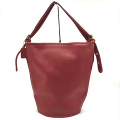 良品 COACH コーチ ワンショルダー ショルダー バッグ 斜め掛け オール レッド レザー 無地 シンプル レディース ブランド 鞄 かばん r970
