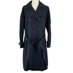 良品▲BURBERRY LONDON バーバリーロンドン 裏地ノバチェック ライナー付き 2WAY トレンチコート ブラック 46 日本製 正規品 レディース