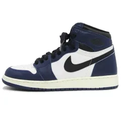 美品 NIKE ナイキ 24.5cm AIR JORDAN 1 RETRO HIGH OG GS FD1437-401 エアジョーダン1 ハイ ジュニアモデル MIDNIGHT NAVY  35005258