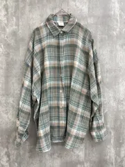美品 URBAN RESEARCH DOORS アーバンリサーチドアーズ コットン ガーゼ チェック 長袖 シャツ sizeF/緑 ■■レディース
