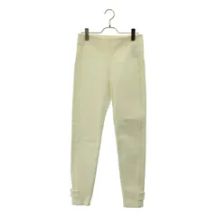MONCLER / モンクレール | ロゴボタン 裾アジャスター サイドジップ パンツ | 38 | ホワイト | レディース