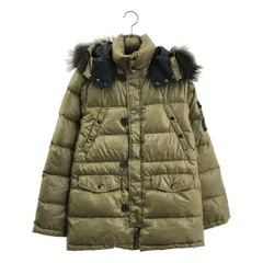 DUVETICA / デュベティカ | ロゴジップ ダウンジャケット / ファー・フード着脱可 | 40 | カーキ系 | レディース