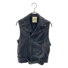 beautiful people / ビューティフルピープル | ダブルライダース レザー ベスト ジャケット | 130 | ブラック | レディース