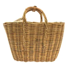 【美品】  ebagos / エバゴス | レザーハンドル カゴバッグ | ブラウン系 | レディース