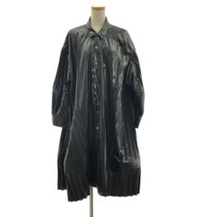 カミエルフォートヘンス エナメル素材コート 黒 lacquered jacket