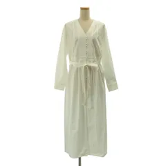 【美品】  yuni IS LIKE A FLOWER TO ME / ユニ | コットン ピンタック ベルテッド シャツ ワンピース | F | ホワイト | レディース
