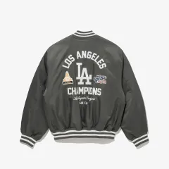 NEW ERA ニューエラ MLB LA ドジャーズ ナイロン スタジアム ジャケット グレー XXL