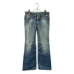 DSQUARED2 / ディースクエアード | ダメージ加工 ブーツカット デニムパンツ | 38 | インディゴ | レディース