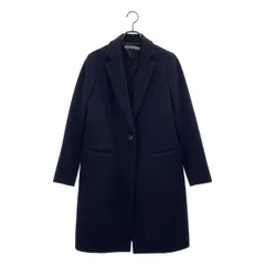 theory luxe / セオリーリュクス | CORRIE SEEK WOOL ウール ロング チェスターコート | 38 | ネイビー | レディース