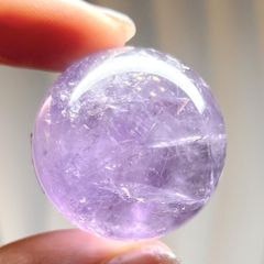 来福】ウルグアイ産⭐️透明ラベンダーアメジスト笑口⭐️ライト⭐️龍