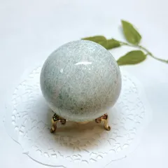 【E17909】アマゾナイト　53㎜　球　スフィア　アマゾナイト球　インド　Amazonite