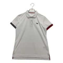 中古 レディース トミーヒルフィガーゴルフ TOMMY HILFIGER GOLF 半袖ポロシャツ L 白 シンプル