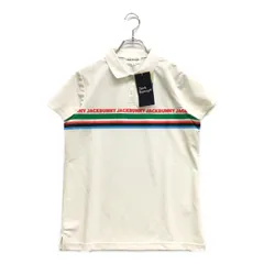 未使用品 レディース ジャックバニー Jack Bunny!! 半袖ポロシャツ 2(L) 白 ホワイト 2023年モデル ボーダー