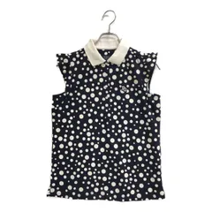 中古 レディース パーリーゲイツ PEARLY GATES ノースリーブ 0(S) 濃紺×白 ポロシャツ ドット