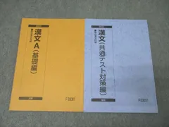 駿台 国語 漢文A 基礎編/共通テスト対策編 テキスト通年セット 2023 計2冊 015m0B