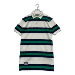 中古 レディース トミーヒルフィガーゴルフ TOMMY HILFIGER GOLF ワンピース S 白×紺×緑 半袖ポロワンピ　ボーダー