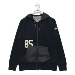 中古 レディース トミーヒルフィガーゴルフ TOMMY HILFIGER GOLF パーカー M 紺 ネイビー ダブルジップ ジャージー素材