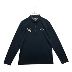 中古 メンズ キャロウェイ Callaway 長袖ポロシャツ L  紺 ネイビー