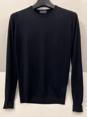 ジョン スメドレー メリノ ウール セーター S ブラック