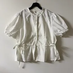 新品 レディース 半袖 フリル シャツ