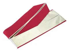 着物美人 送料込み 重ね襟 正絹 伊達襟 重ね衿 掛け襟 襟 振袖重ね襟 成人式重ね襟 重ね襟赤 成人式 結婚式 入学 卒業式 振袖 訪問着 附下 色無地 着物 4way 【 赤 金 両面 】m339084E11