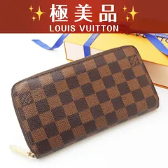 【極美品】 ルイヴィトン ダミエ ジッピーウォレット ラウンドファスナー長財布 エベヌ ブラウン (25-374)