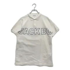 中古 メンズ ジャックバニー Jack Bunny!! 半袖ポロシャツ 5(L) 白  ホワイト  大きめロゴ