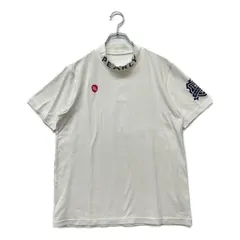 中古 メンズ パーリーゲイツ PEARLY GATES 半袖シャツ 5(L) 白 ホワイト モックネック ハイネック ロゴ