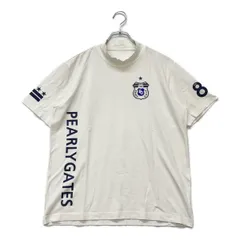 中古 メンズ パーリーゲイツ PEARLY GATES 半袖シャツ 5(L) 白 ホワイト モックネック ハイネック
