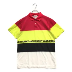 中古 メンズ ジャックバニー Jack Bunny!! 半袖ポロシャツ 5(L) ピンク×黄色×白