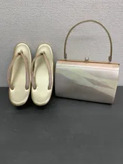 和装　草履とバッグ　ピンクゴールド