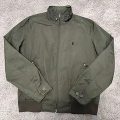POLO RALPH LAUREN ポロラルフローレン アメリカ製　USA製  【サイズ】  XL　カーキ　ジャンパー　ブルゾン　スウィングトップ　スタンドカラー　スイングトップ　メンズ　中古　古着