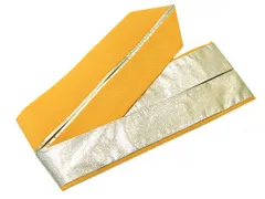 着物美人 送料込み 重ね襟 正絹 伊達襟 重ね衿 掛け襟 襟 振袖重ね襟 成人式重ね襟 重ね襟黄 成人式 結婚式 入学 卒業式 振袖 訪問着 附下 色無地 着物 4way 【 黄 山吹 金 両面 】m339089E11