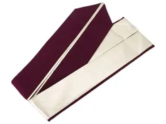 着物美人 送料込み 重ね襟 正絹 伊達襟 重ね衿 掛け襟 襟 振袖重ね襟 成人式重ね襟 重ね襟紫 成人式 結婚式 入学 卒業式 振袖 訪問着 附下 色無地 着物 4way 【 紫 金 両面 】m339092E11