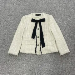 S ザラ ウィメンズ レディース リボン ツイード ジャケット 0210S