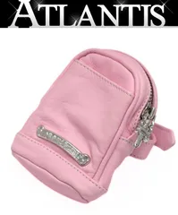 CHROME HEARTS 新宿店 クロムハーツ WRISTHER BACK PACK レザー ブレス ポーチ シルバー SV925 ピンク 【30562】のサムネイル