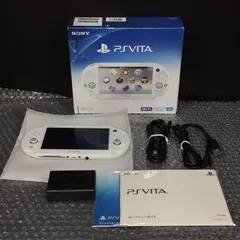 【D28810】PlayStation Vita PCH-2000 Wi-Fiモデル（ホワイト）取説・箱付き