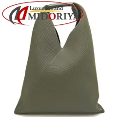 Maison Margiela メゾンマルジェラ ジャパニーズトートバッグ スモール MM6 メッシュ ポリエステル カーキ レディース /253565【中古】