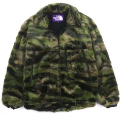 極美品▼ザノースフェイスパープルレーベル NP2967N Camouflage Fur Field Jacket カモフラ 迷彩柄 WZIPIUP フリースジャケット S 正規品