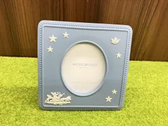 WEDGWOOD ウェッジウッド フォトフレーム PictureSize 4×4 10cm×10cm ペールブルー 陶製 箱付 インテリア小物 写真立て