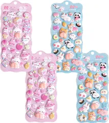 お尻シール ２種類 ４枚セット 3D シール 手帳 立体 ぷにぷに もちもち ぷくぷく スマホ かわいい 動物 2種類 4枚セット デコレーション ぱんだ うさぎ ねこ くま とり ファンシー系 アニマル ステッカー 貼る おもちゃ