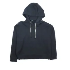 ジルサンダー JIL SANDER コットン パーカー フーディ スウェット ロゴ 刺繍 ワンポイント 長袖 プルオーバー 黒 ブラック M メンズ のサムネイル