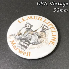 缶 バッジ　アメリカ　輸入 雑貨　ビンテージ　53mm　『 レムールライフライン 』　当時物　　ヴィンテージ　バッチ　ピンバッチ　ノベルティー　広告　メッセージ レトロ　　( BAT1097 )