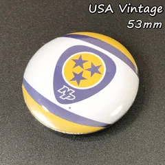 缶 バッジ　アメリカ　輸入 雑貨　ビンテージ　53mm　『 テネシー州立大学　星　ロゴ 』　当時物　　ヴィンテージ　バッチ　ピンバッチ　ノベルティー　広告　メッセージ レトロ　　( BAT1103 )