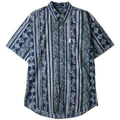 古着 ラルフローレン Ralph Lauren CHAPS チャップス 総柄 半袖 ボタンダウンシャツ メンズM相当/eaa611050