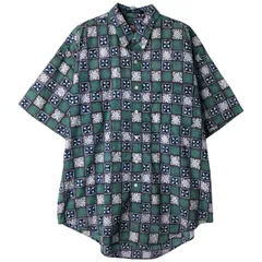 古着 ラルフローレン Ralph Lauren CHAPS チャップス 総柄 半袖 ボタンダウンシャツ メンズL相当/eaa611053