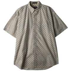 古着 ラルフローレン Ralph Lauren CHAPS チャップス 総柄 半袖 ボタンダウンシャツ メンズL相当/eaa611055