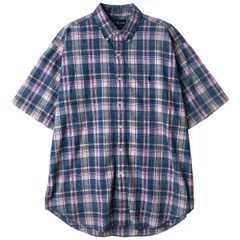 古着 ラルフローレン Ralph Lauren BLAKE 半袖 ボタンダウン チェックシャツ メンズL相当/eaa611057