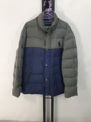 ポロ ゴルフ ダウン BIGポニー ダウン ジャケット グレー ネイビー xl